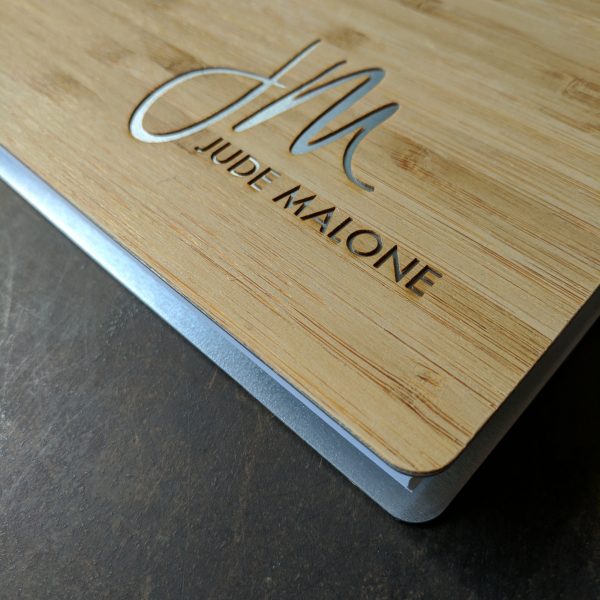 Bamboo Amber Screwpost Binder with Laser Etching